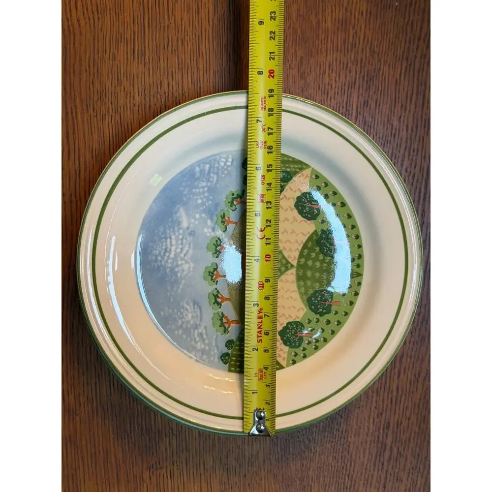 Set of 4 Vintage Sango Sangostone 7 5/8” Salad Plate Set, “Country Cottage” 3645